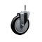 Service Caster 5'' Black Polyurethane Wheel Swivel 7/16'' Grip Ring Stem Caster SCC-GR20S514-PPUB-BLK-716138 - alternate 1